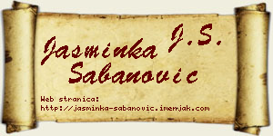 Jasminka Šabanović vizit kartica